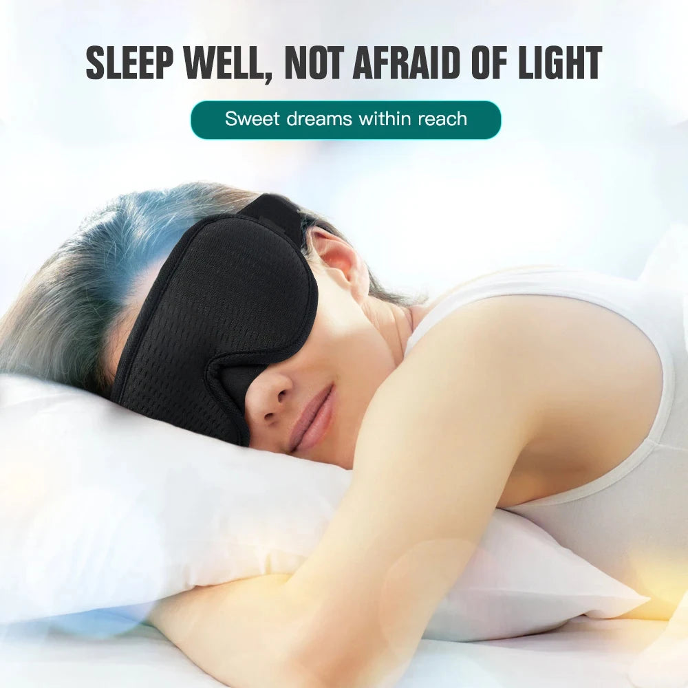 3D Sleeping Mask 100% Blockout Light for Travel Comfort