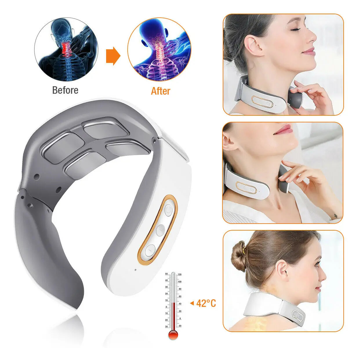 Electric Neck Shoulder Pulse Massager for Pain Relief