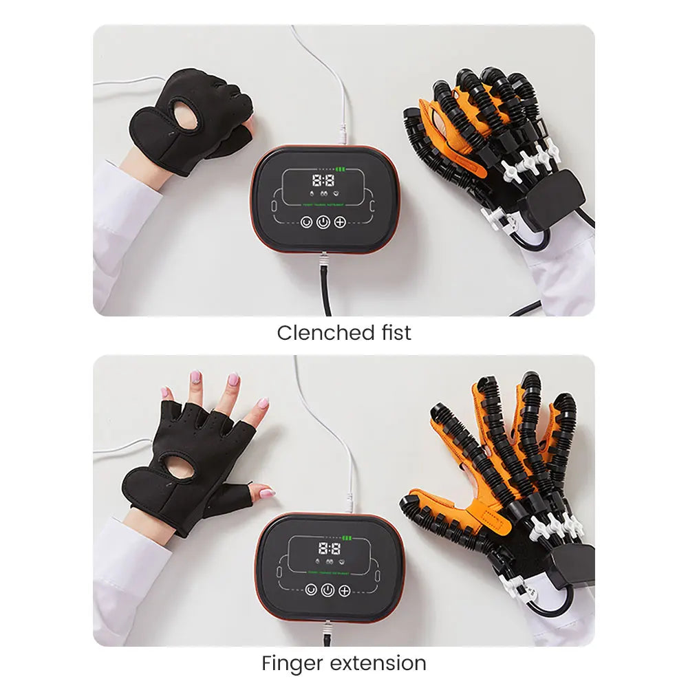 Stroke Rehabilitation Glove Finger Robot Trainer for Hemiplegia