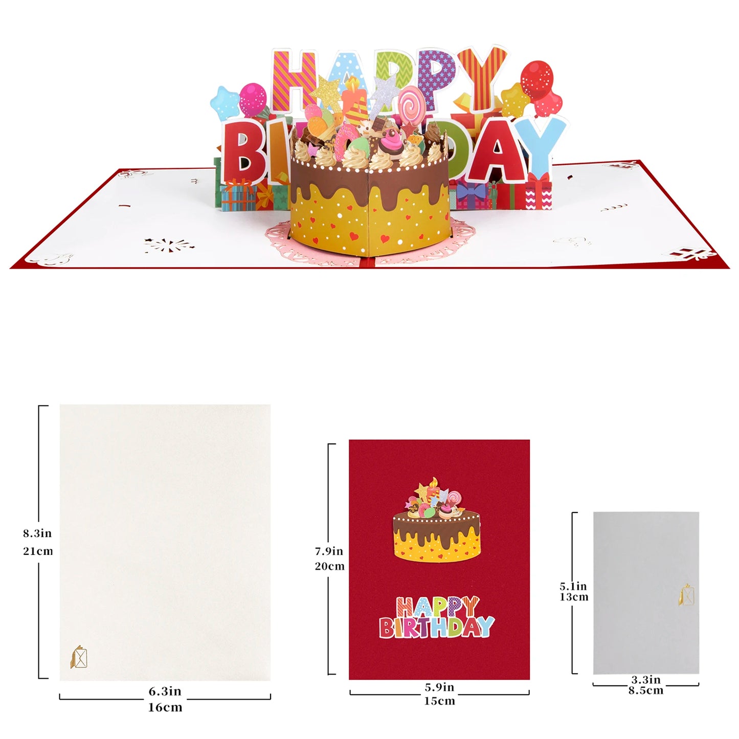 Happy Birthday Pop-up Card for Wife Husband Mom Dad Gift