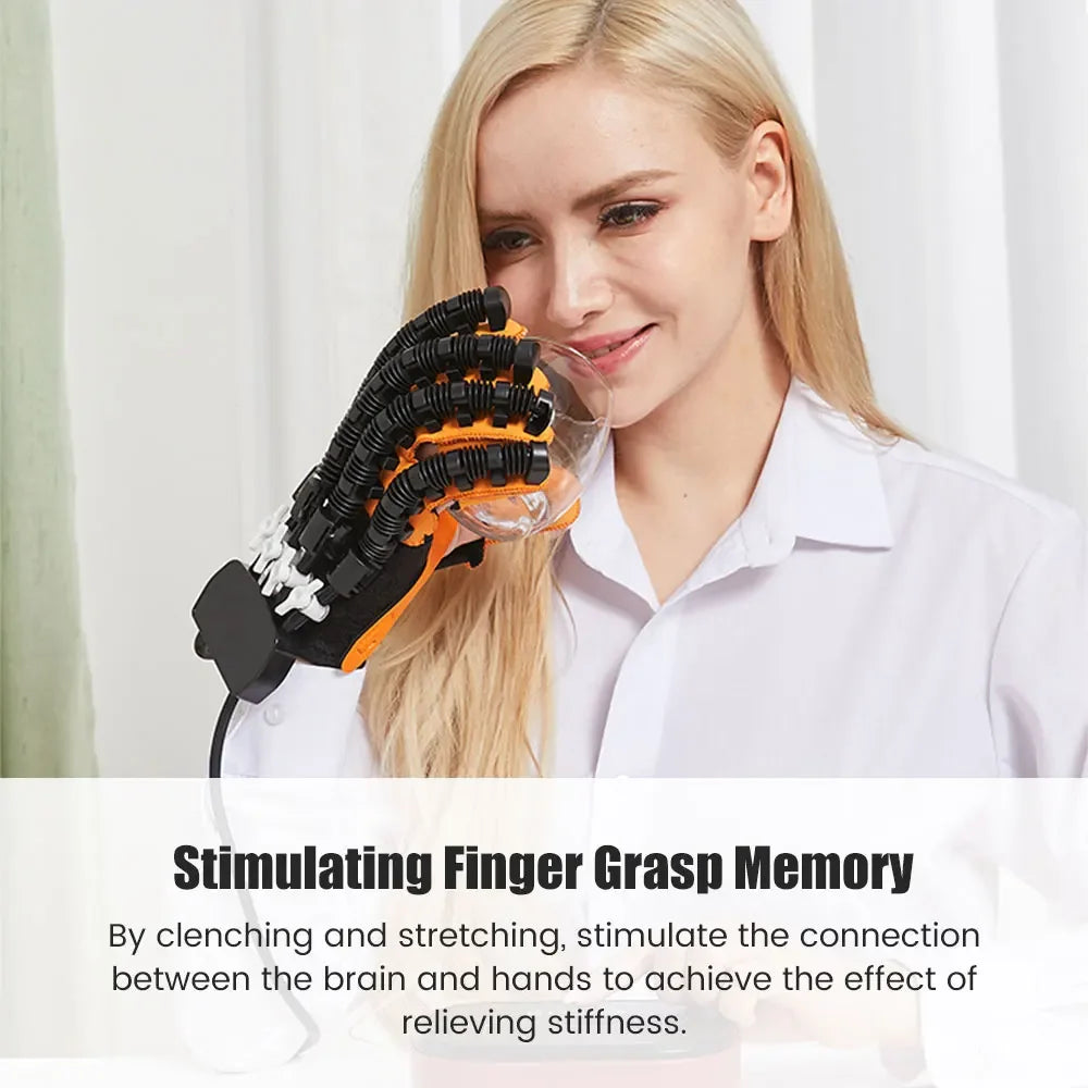 Stroke Rehabilitation Glove Finger Robot Trainer for Hemiplegia