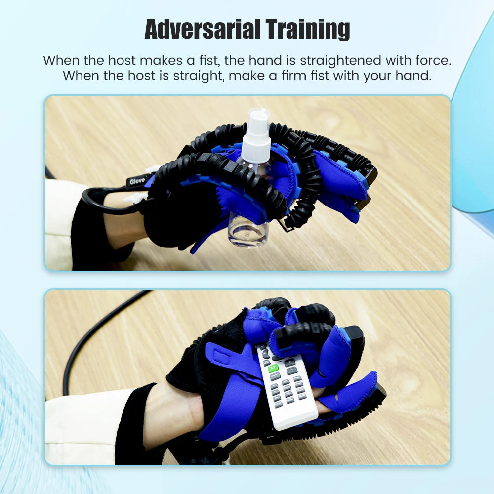 Stroke Rehabilitation Glove Finger Robot Trainer for Hemiplegia