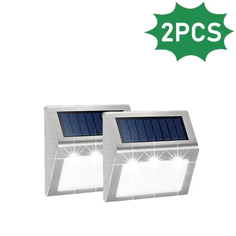 1~10pcs Solar Stair Lights Waterproof Yard Garden Light for Outside Patio Stainless Steel Solar Lamp