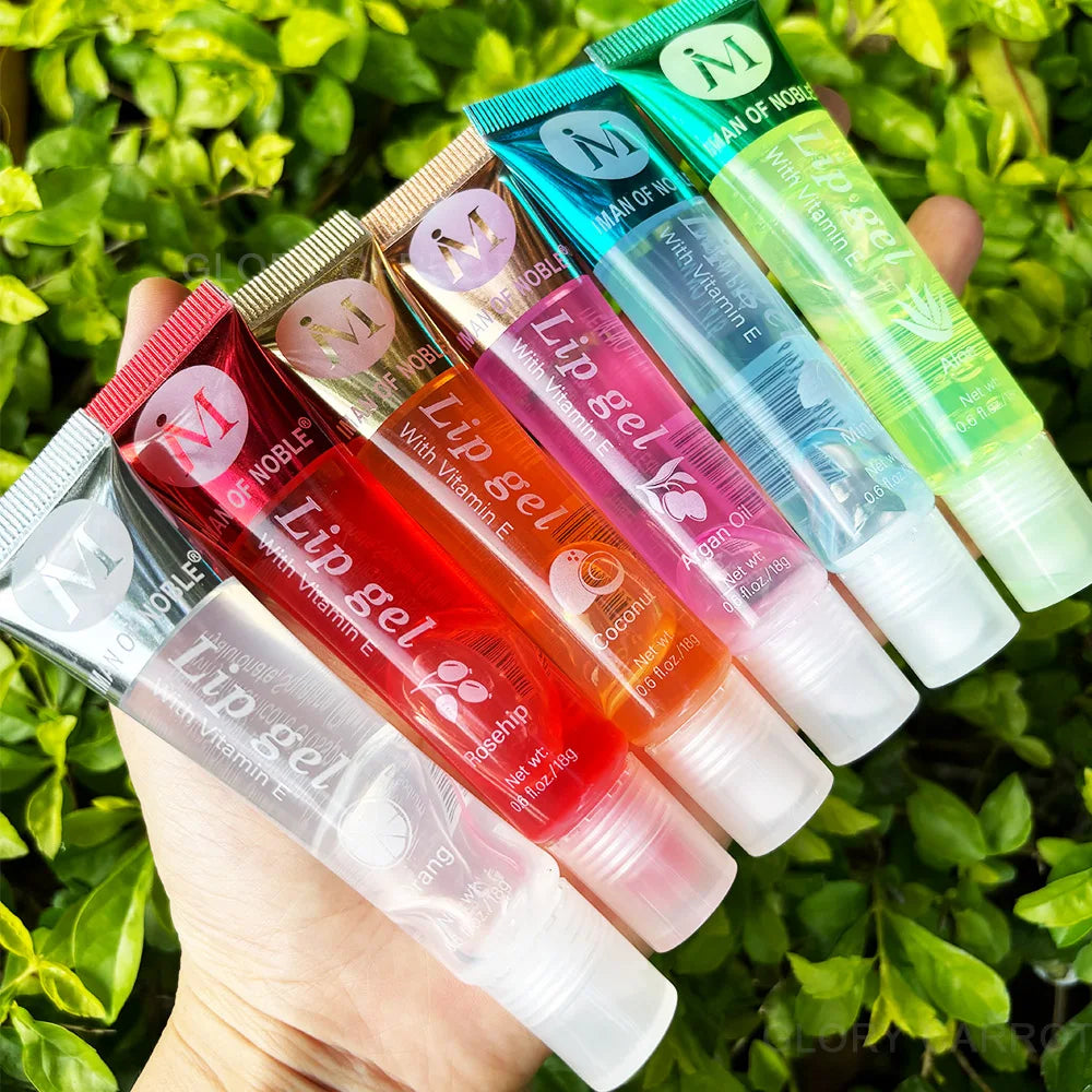 6Pcs Fruity Flavor Glossy Lip Gloss Set Hydrating Gel