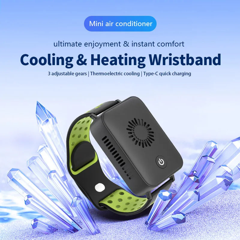 2 In 1 Portable Mini Air Conditioner Watch Fan Bracelet