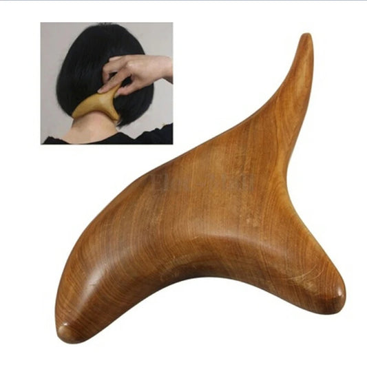 Triangle Wooden Massager for Body Neck Relaxation Therapy