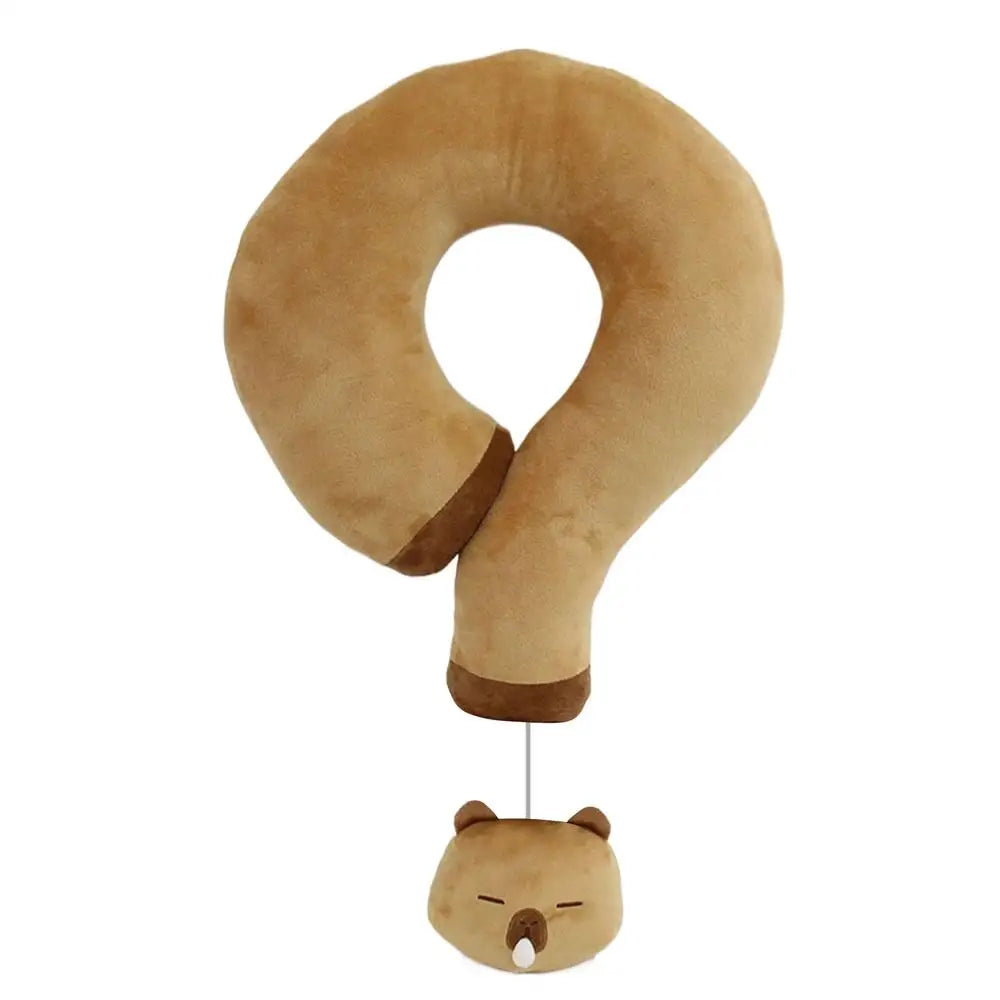 Question-Mark Neck Pillow Unique Question Mark Shape Soft Plush Travel Pillow