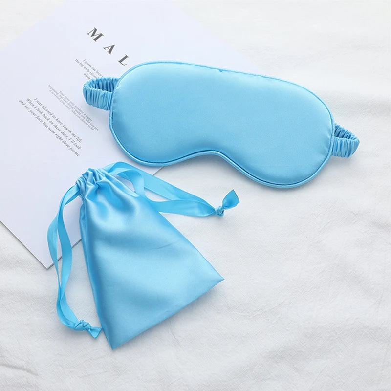 Silk Sleeping Eye Mask with Carrying Pouch for Travel