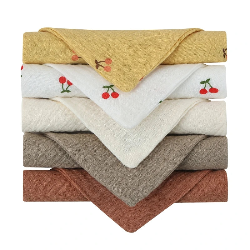 5 Pcs Towel Baby Face Cloth Soft Cotton Bath Towels