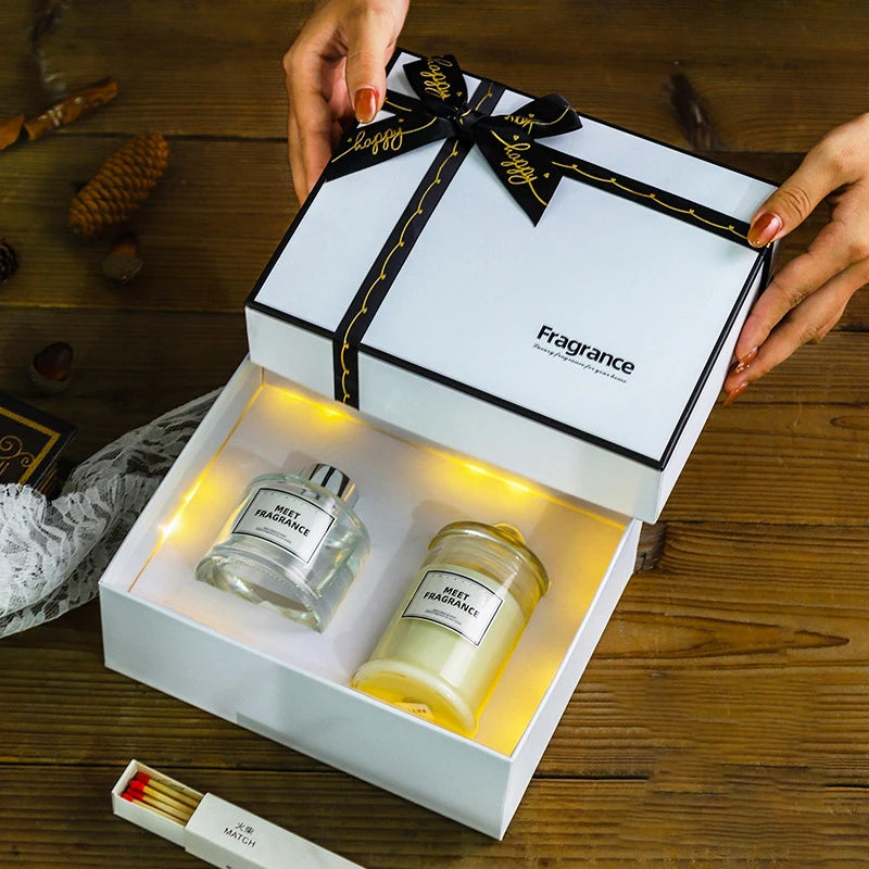 Luxurious Scented Aromatic Candles Set Natural Soy Wax Gifts