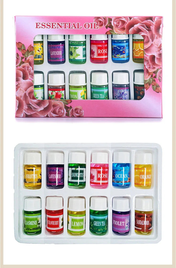 12PCS 3ML Natural Plant Aromatherapy Essential Oil Set