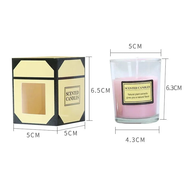 Plant Wax Scented Candle Gift Box Soybean Candle Glass Cup