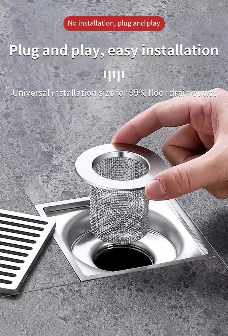 1/3/4pcs Multifunctional Stainless Steel Hair Catcher Strainer