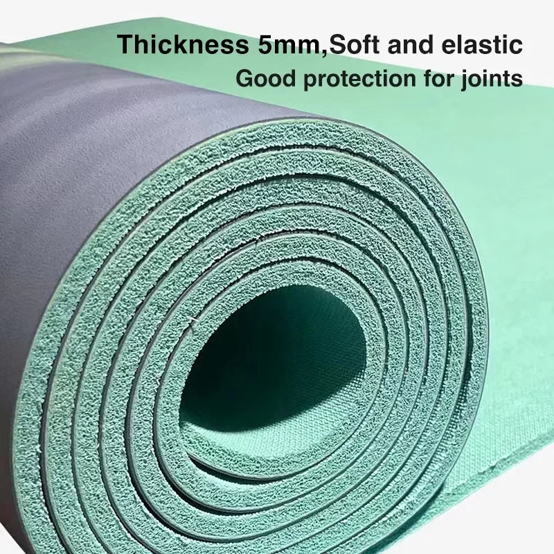 Multicolour Eco Friendly Anti Slip Yoga Mat 5mm PU Rubber