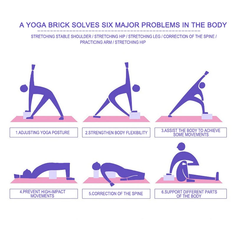 Colored EVA Yoga Block Brick for Health Training and Sports