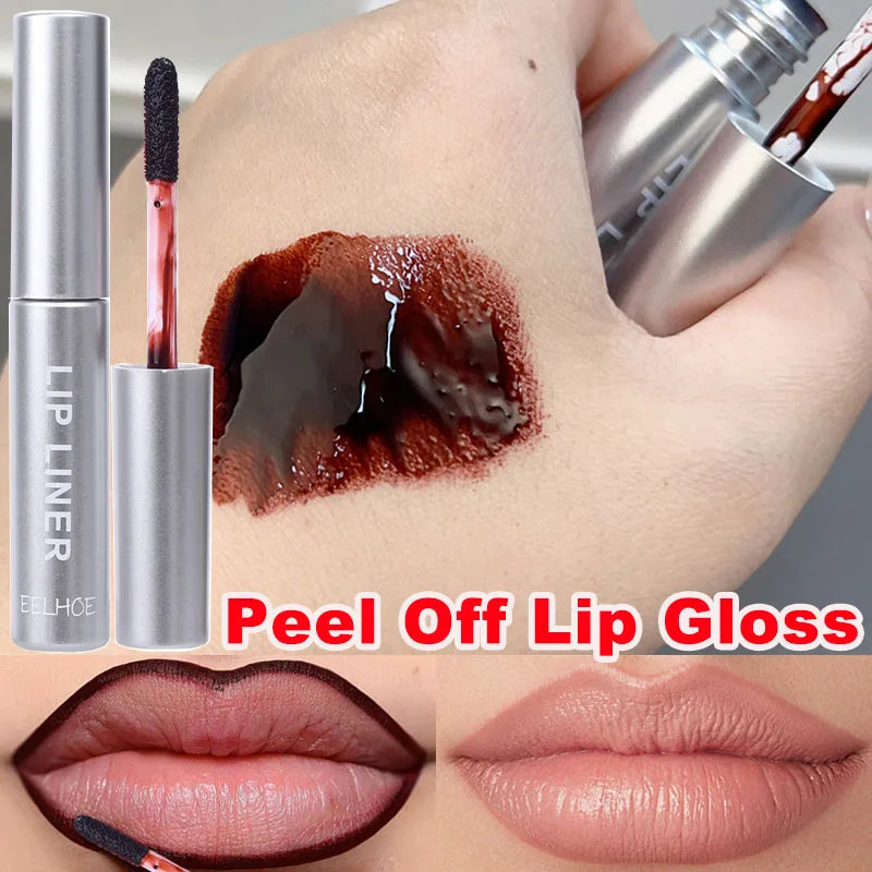 Lasting Peel Off Lip Liner Tattoo Makeup Sexy Red Matte Gloss