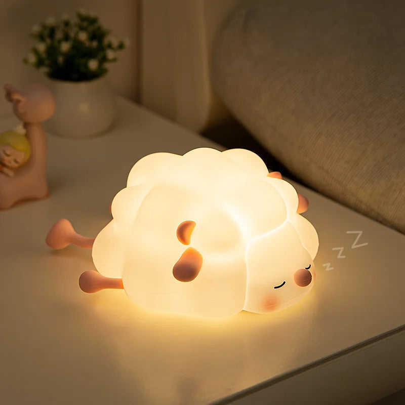 Animal Shaped Night Light LED Cute Panda Rabbit Light for Children's Eye Protection