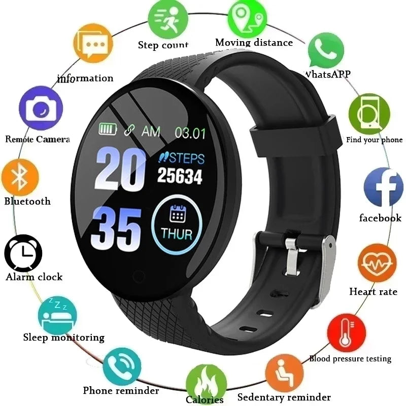 D18 Pro Smart Watch Men Women Bluetooth Fitness Tracker