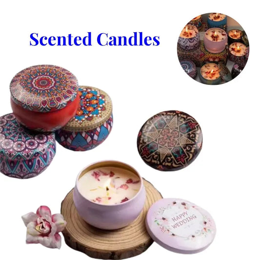 Scented Candles Lavender Rose Aromatic Soy Wax Jar Gift