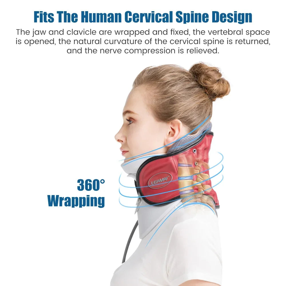 1 Set Cervical Neck Tractor Orthosis Support Neck Brace