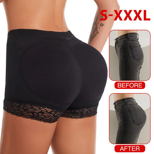 Women Hip Pads Fake Ass Lace Panties Butt Lifter Shapewear