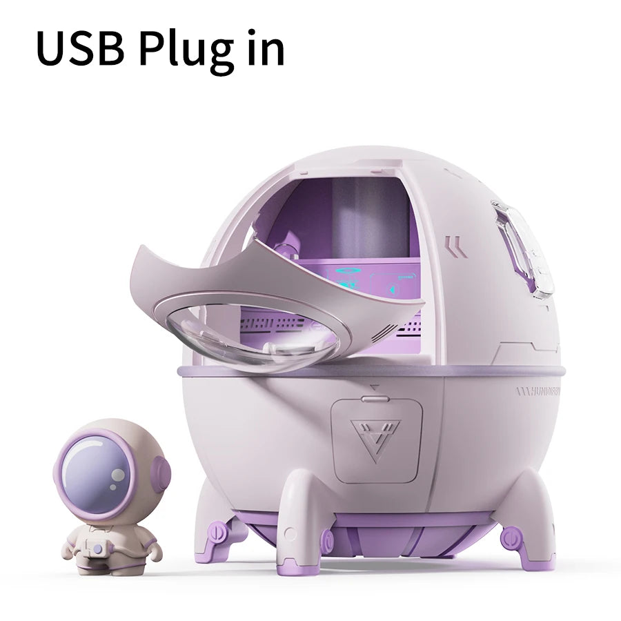 220mL Space Capsule Air Humidifier USB Rechargeable Aromatherapy Diffuser