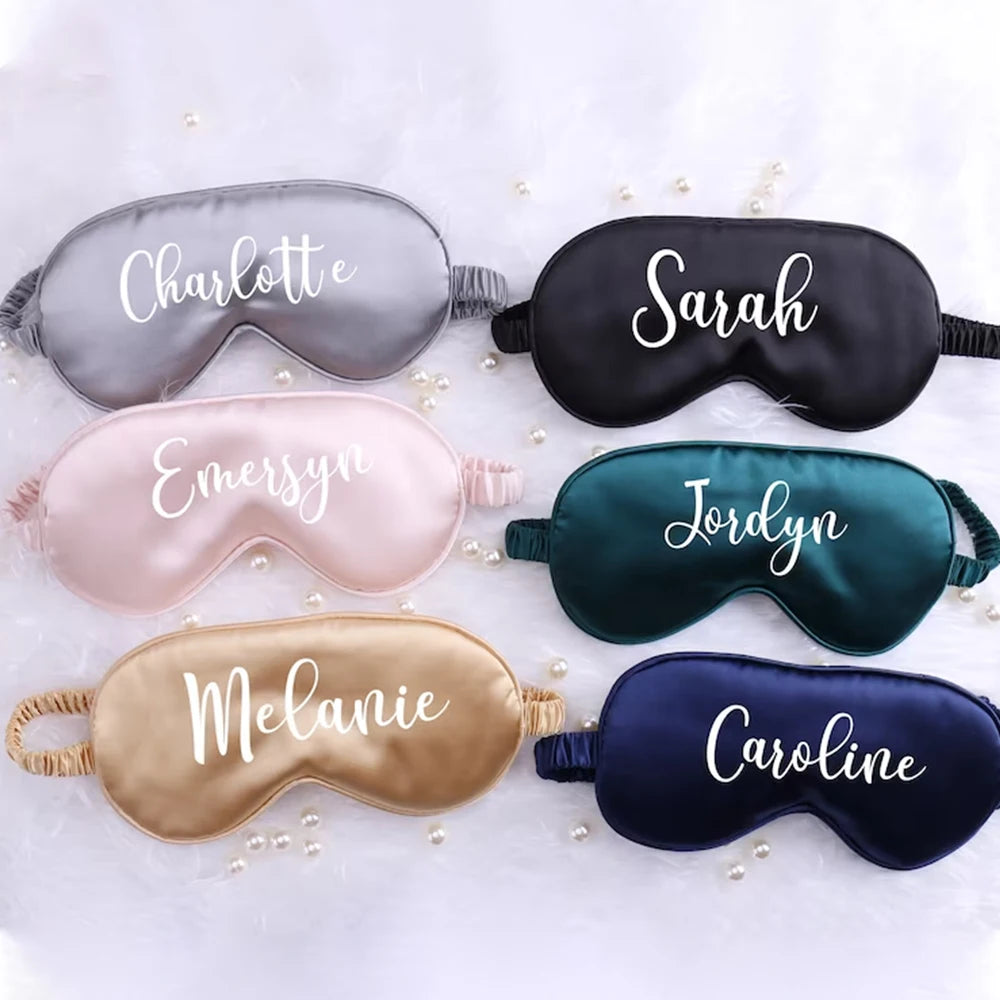 Personalized Sleep Eye Mask with Gift Bag Customed Monogram