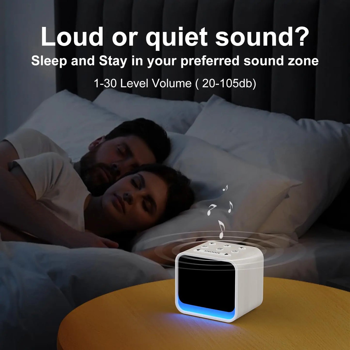 Digital Display White Noise Machine and Bluetooth Speaker