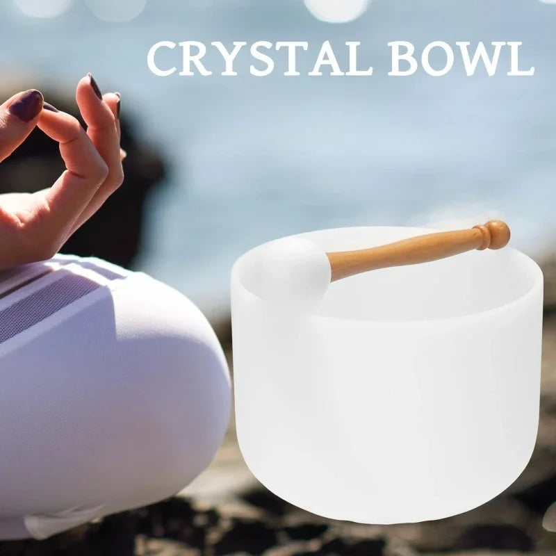 440HZ Crystal Bowl Healing Yoga Meditation 8 Inch Sound Therapy