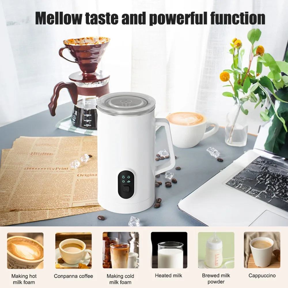 Electric Milk Frother 400W 580ml Silent 4 In 1 Maker