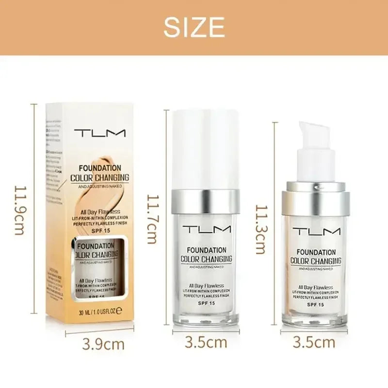 30ML TLM Foundation Color Changing Makeup Base Cream