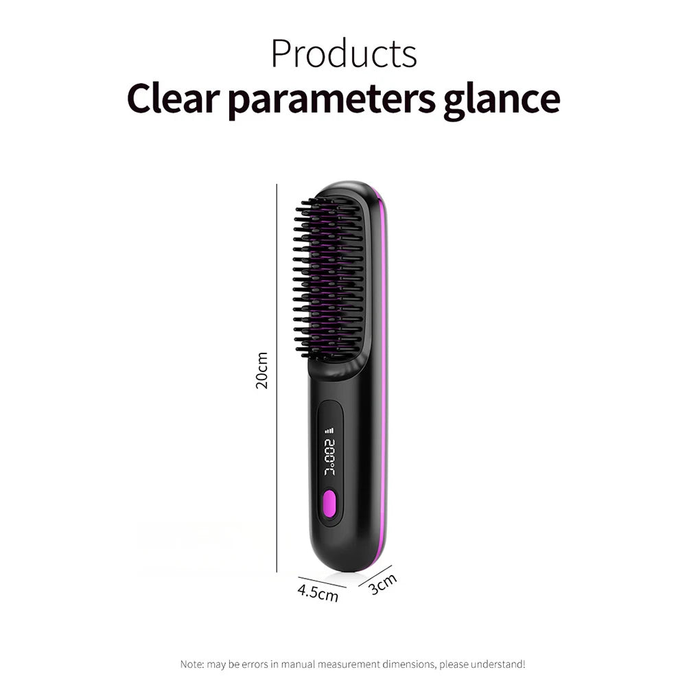 Digital Display Hair Straightening Comb for Women Female