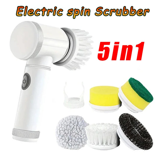 2024 New Electric Spin Scrubber with 5 Brush Heads