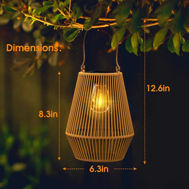 Hand Woven 0.6W Solar Outdoor Lights Villa Landscape Light