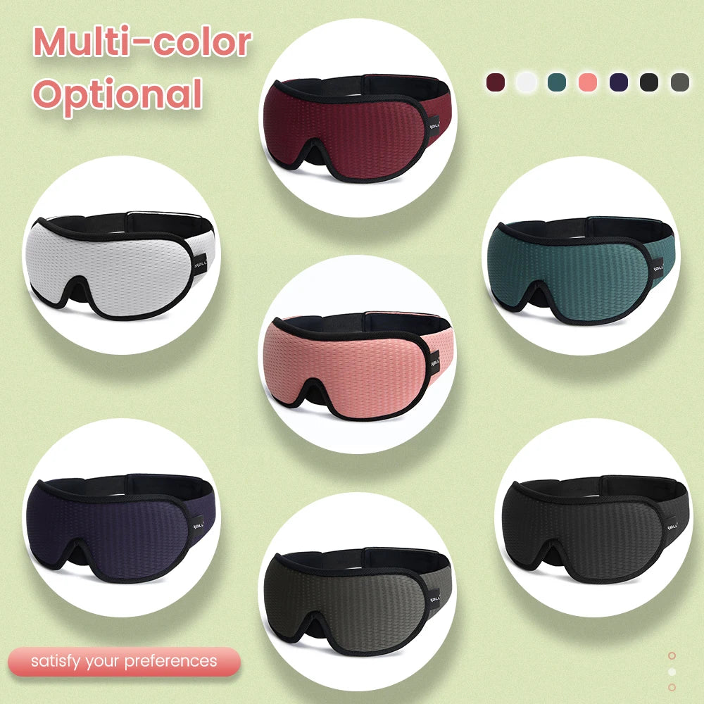 3D Sleeping Mask 100% Blackout Blindfold for Smooth Sleep