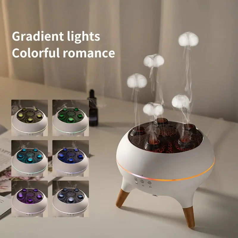 Dynamic Jellyfish Air Humidifier 250ml Essential Oil Diffuser with 7 Colorful Night Lights