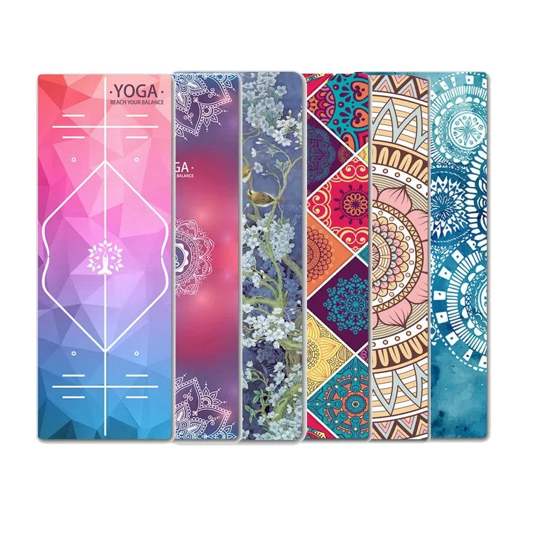 Customised 183mm Large Microfiber Yoga Mat Eco Friendly Suede