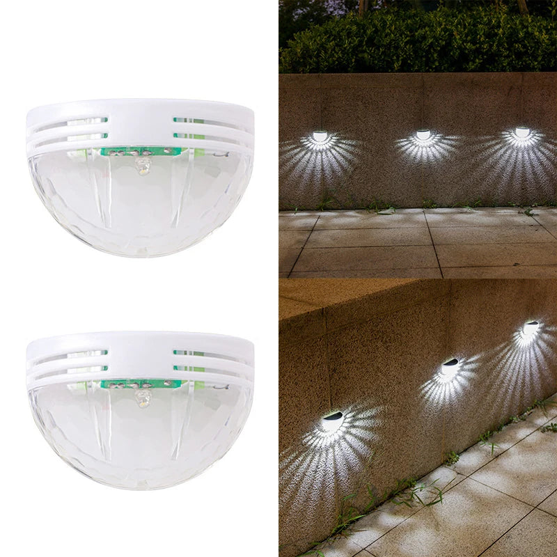 2Pack Solar Lights Outdoor Lamp Waterproof Wall Lamp Decor