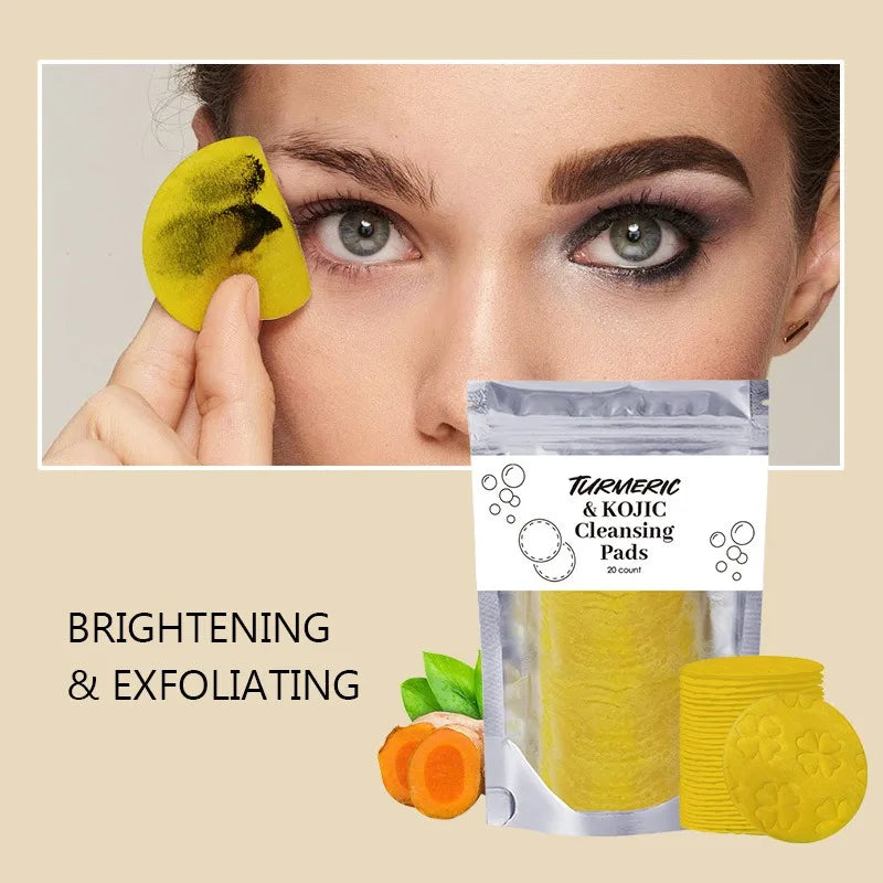 Turmeric Cleansing Pads Kojic Acid Helps Balance Skin Oil