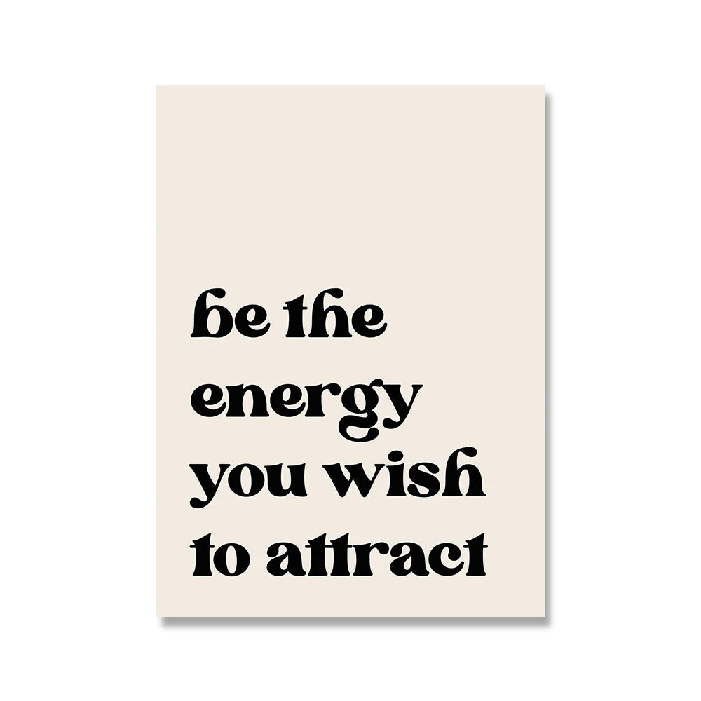 Home Law of Attraction Print Boho Art Quote Canvas Poster