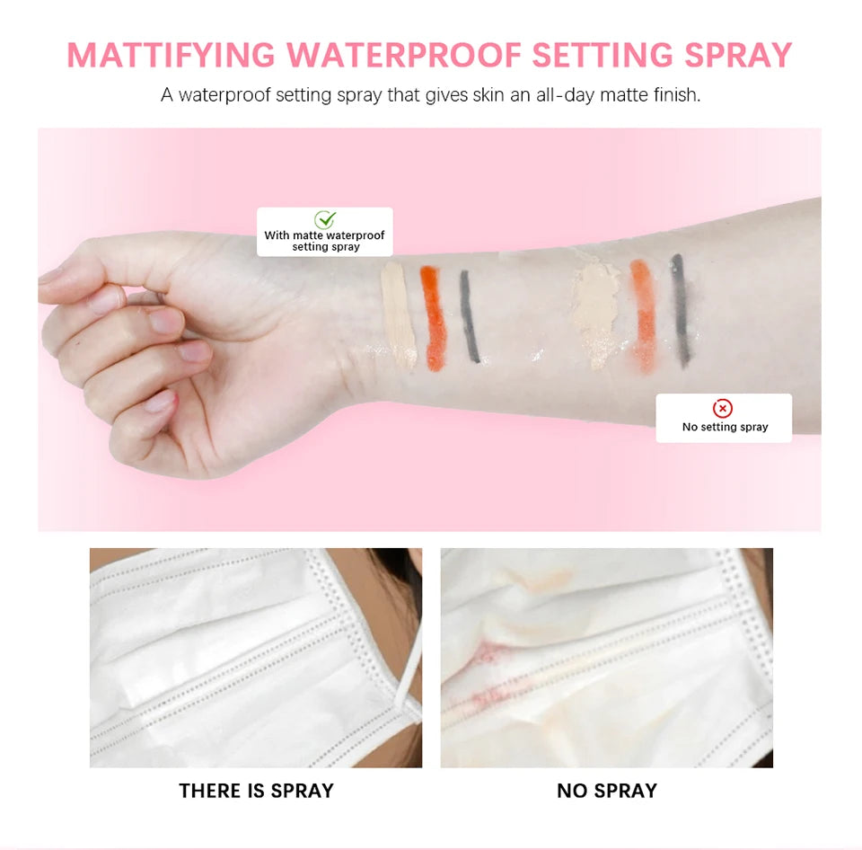 Mattifying Waterproof Setting Spray for All Skin Types