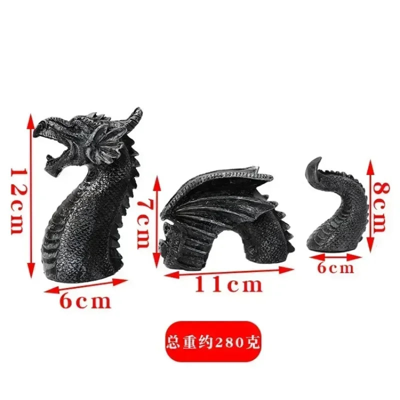 Solar Powered Outdoor Garden Dragon Statue for Meditation