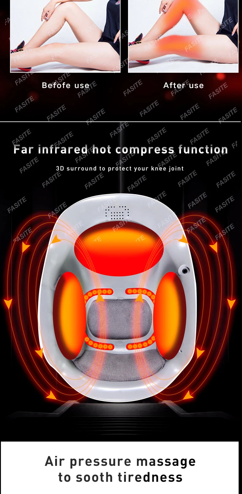 Most Popular Knee Cordless Massage Electric Brace for Pain Relief