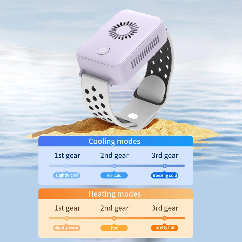 2 In 1 Portable Mini Air Conditioner Watch Fan Bracelet