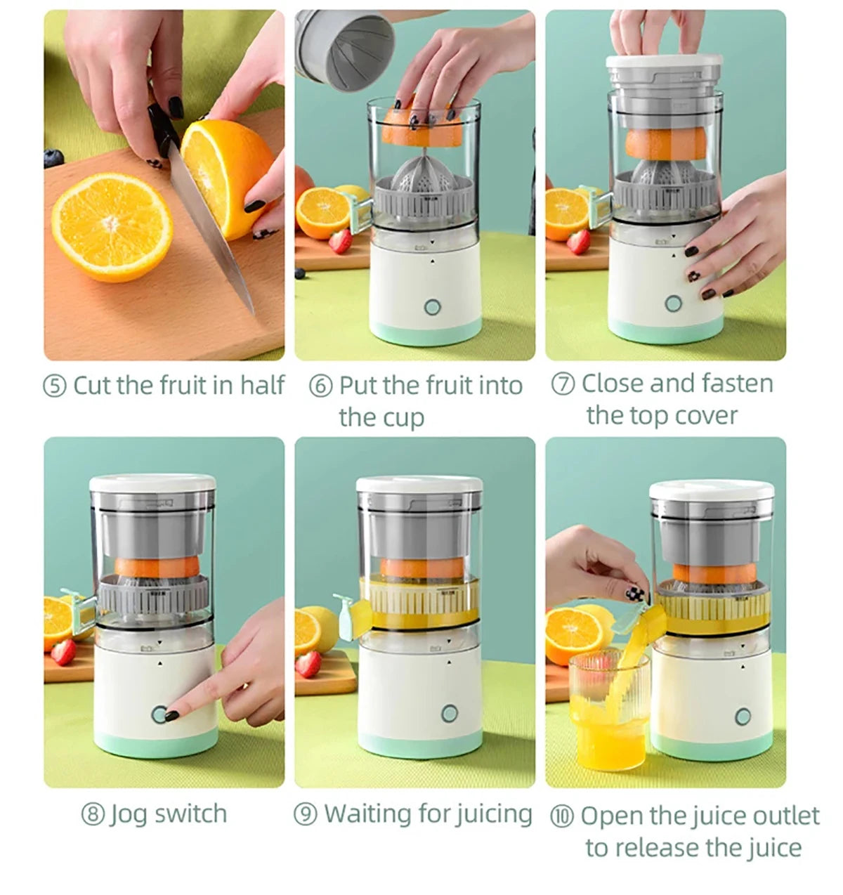 Multi-Function Portable Electric Juicer USB Rechargeable Mixing Bottle for Summer Smoothies and Lemon Juice Home Use