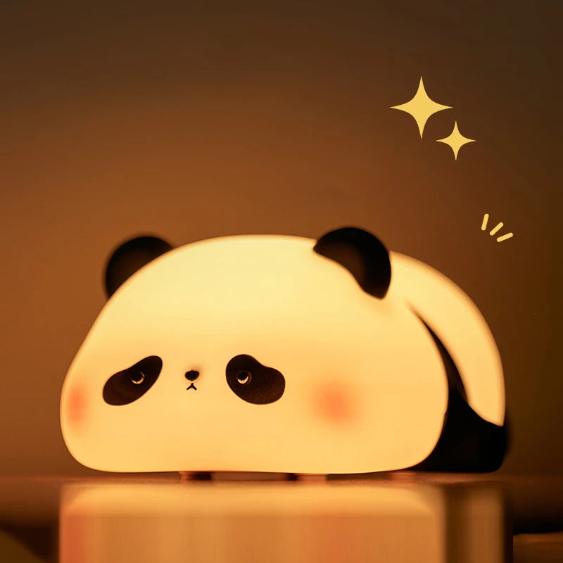 Animal Shaped Night Light LED Cute Panda Rabbit Light for Children's Eye Protection