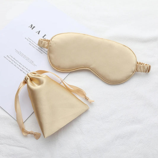 Silk Sleeping Eye Mask with Carrying Pouch for Travel