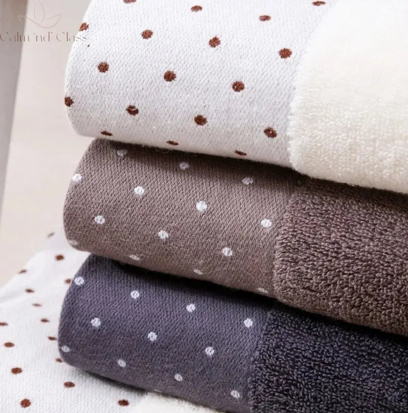 Set of 3 Cotton Bathroom Towels Sets 2pcs Hand Face Towel 35x75cm and 1pcs Big Bath Towels 70X140cm Washcloths Gift Towels 수건 세트 Calm and Class