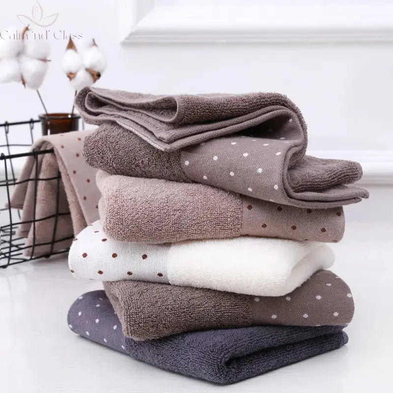 Set of 3 Cotton Bathroom Towels Sets 2pcs Hand Face Towel 35x75cm and 1pcs Big Bath Towels 70X140cm Washcloths Gift Towels 수건 세트 Calm and Class