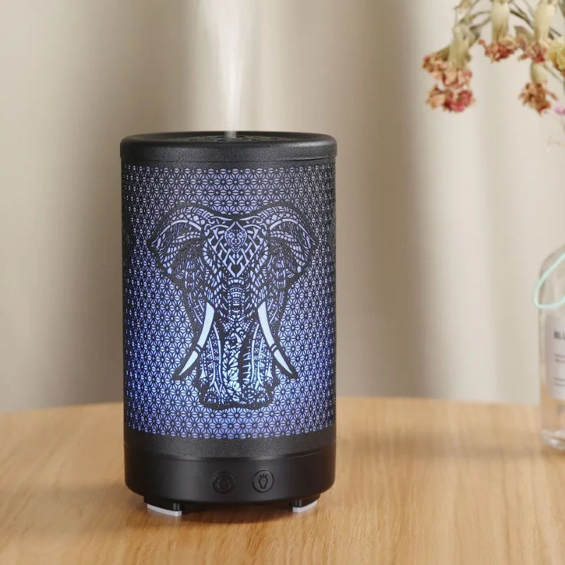 Mini Elephant Aromatherapy Essential Oil Diffuser with LED Lamp